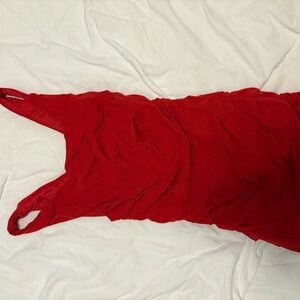 Express Vibrant Red scrunch top